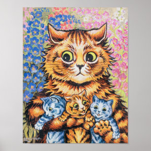 Cat Family   Louis Wain   Poster