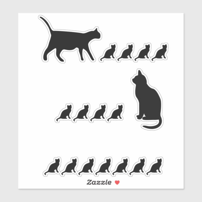Cat Family Sticker Set (Sheet)