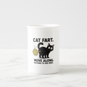 Cat Fart Move Along Nothing To See Here Funny Bone China Mug