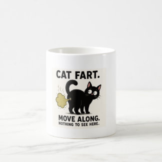 Cat Fart Move Along Nothing To See Here Funny  Coffee Mug