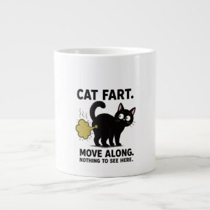 Cat Fart Move Along Nothing To See Here Funny Large Coffee Mug