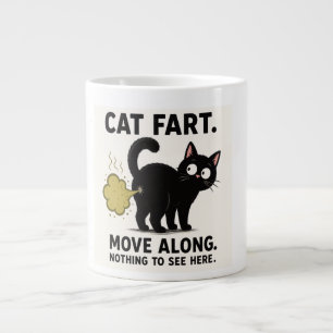 Cat Fart Move Along Nothing To See Here Funny Large Coffee Mug