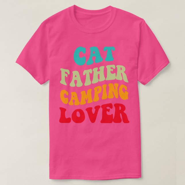 Cat Father Camping Lover III T-Shirt (Design Front)