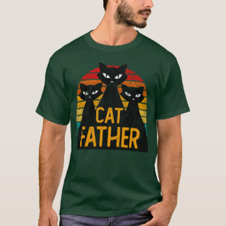 Cat Father Cat Dad Funny Cat Distressed family T-Shirt