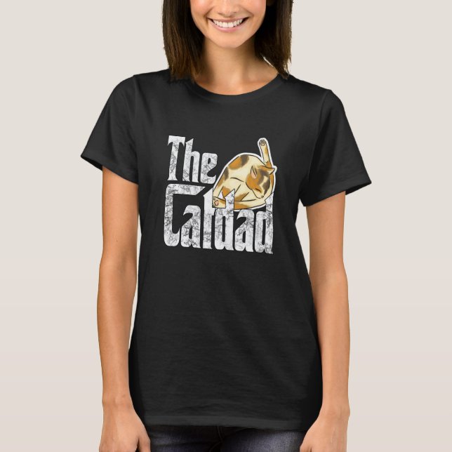 Cat Father The Catfather Crazy Cat Dad Papa T-Shirt (Front)