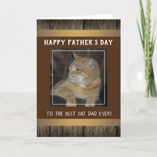 Cat Father's Day One photo Card
