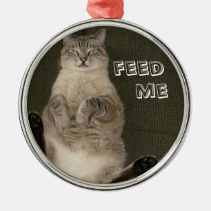 Cat "FEED ME" Ornament