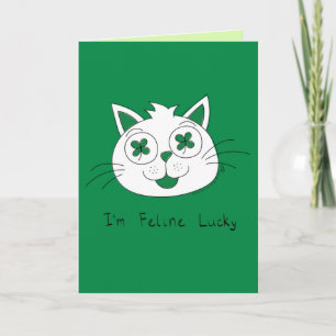 Cat  Feeling Lucky St. Patrick's Day Card
