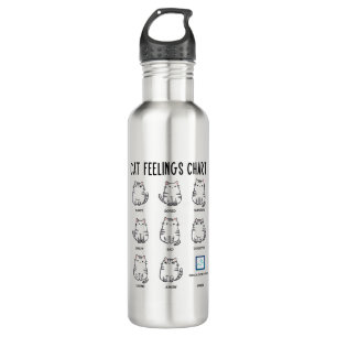 Cat Feelings Chart 710 Ml Water Bottle