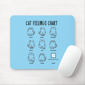 Cat Feelings Chart Mouse Mat