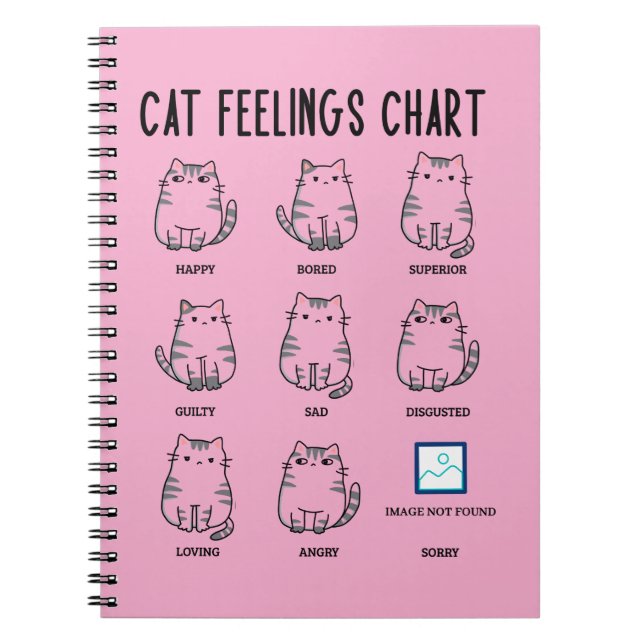 Cat Feelings Chart Notebook (Front)