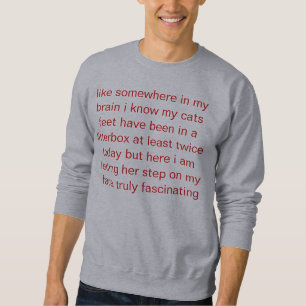 cat feet sweatshirt