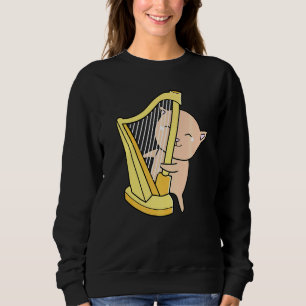 Cat Feline Meow Harp Orchestra Concert Gig Rhythm Sweatshirt