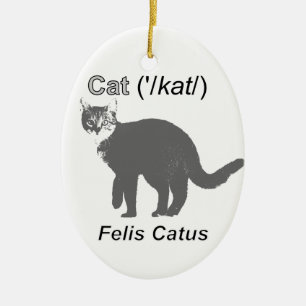 Cat Felis Catus Ceramic Tree Decoration