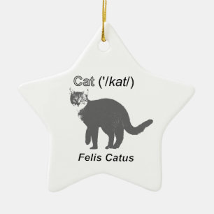 Cat Felis Catus Ceramic Tree Decoration