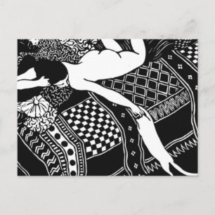 Cat Felix Vallotton Lady Bed Laziness La Paresse Postcard