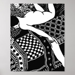 Cat Felix Vallotton Lady Bed Laziness La Paresse Poster