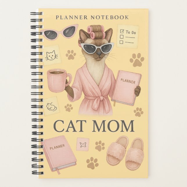 Cat female is holding daily planner  (Front)