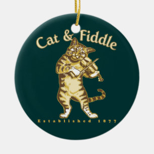 Cat & Fiddle Ceramic Tree Decoration
