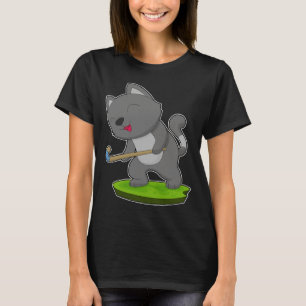 Cat Field hockey Hockey stick T-Shirt