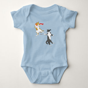 Cat fight baby bodysuit