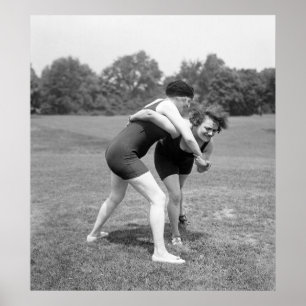 Cat Fight, early 1900s Poster