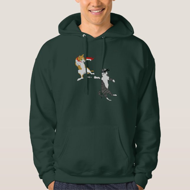 Cat fight hoodie (Front)