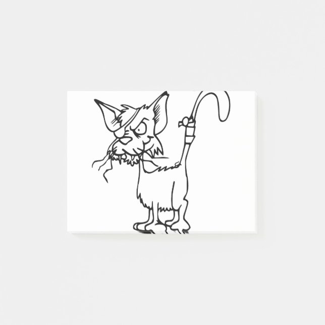 Cat Fight Injured Animal Bandage Feline Domestic Post-it Notes (Front)
