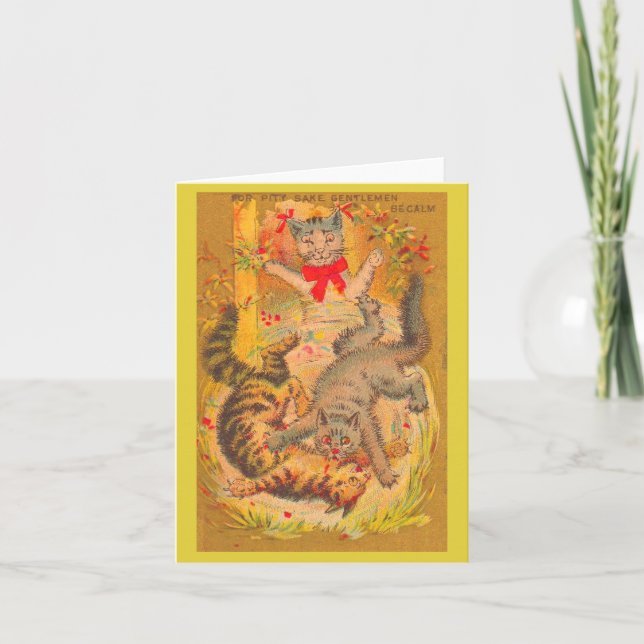 cat fight note card (Front)