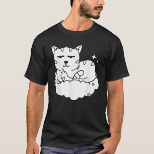 Cat Finger Cat Flipping Off T-Shirt