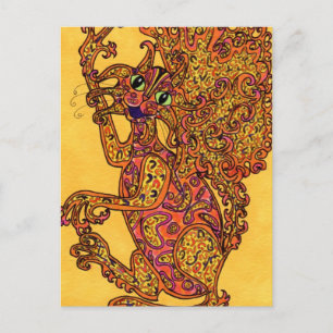 Cat Fire Fairy Postcard