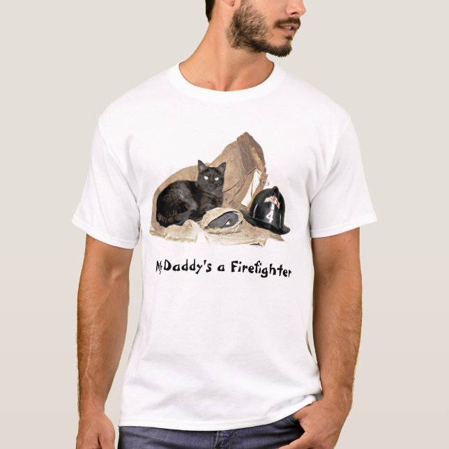 Cat Firefighter T-Shirt (Front)