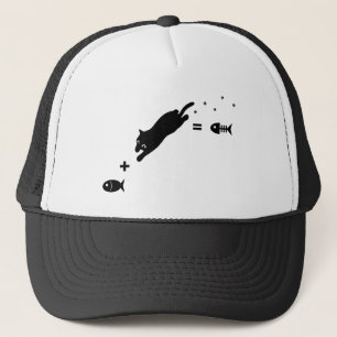 Cat + Fish = Bone Trucker Hat