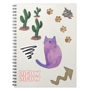 Cat Fish Cactus Notebook