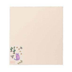 Cat Fish Cactus Notepad