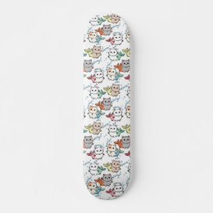 Cat Fish Illustration Skateboard