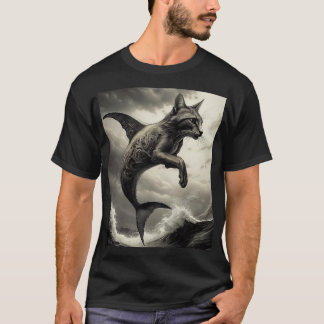 Cat Fish Mythical Creature T-Shirt