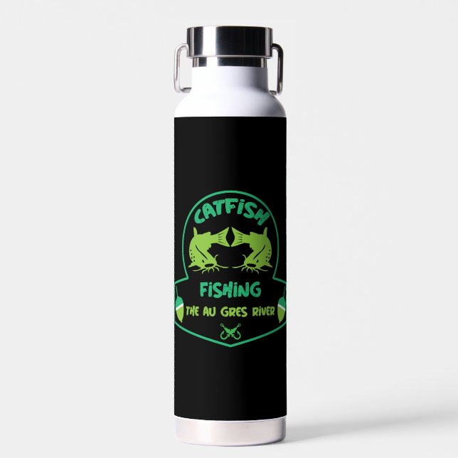 Cat Fishing  Au Gres Water Bottle (Front)