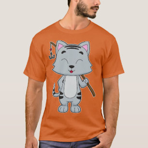 Cat Fishing Fisher Finshing rod T-Shirt