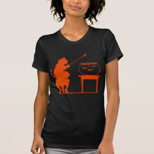 Cat Fishing in Fish Bowl T-Shirt