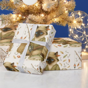 Cat Fishing Lovers Wrapping Paper