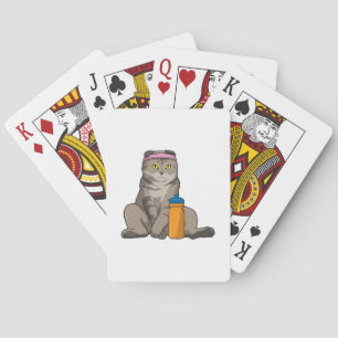 Cat Fitness Drinking mug Playing Cards