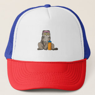 Cat Fitness Drinking mug Trucker Hat