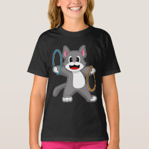 Cat Fitness Gymnastics Sports T-Shirt