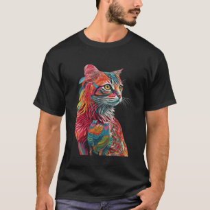 Cat Flamingo Colorful Graphic Tees Men Women Boys 