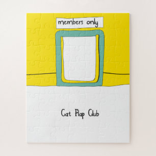 Cat Flap Club Cartoon Jigsaw Puzzle