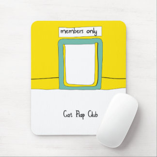 Cat Flap Club Cartoon Mouse Mat