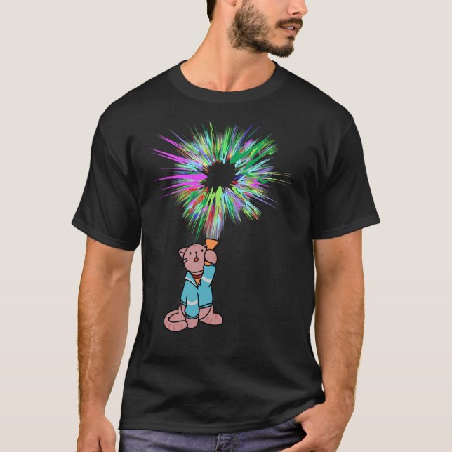 cat flashlight T-Shirt (Front)