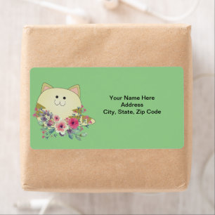 Cat Floral Labels