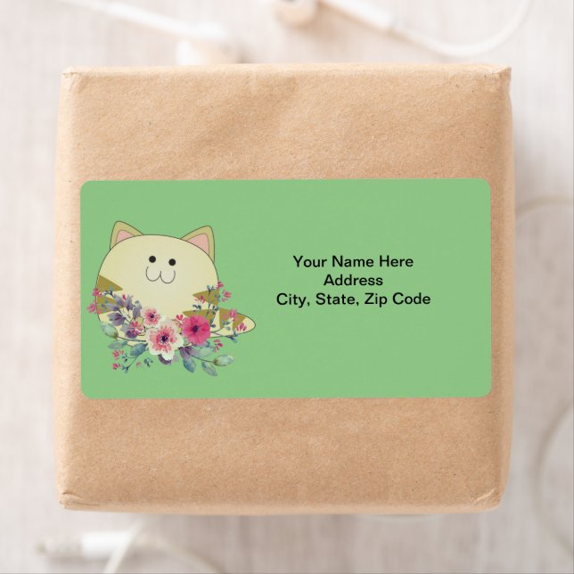 Cat Floral  Labels (Insitu)